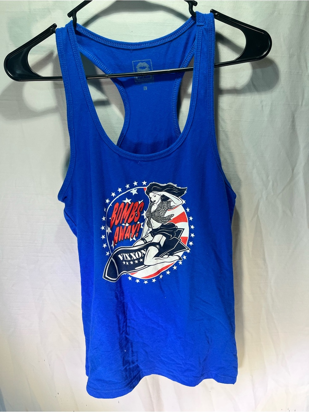 Vixxon Royal Blue Graphic Racerback Tank